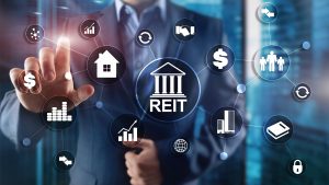 Real Estate Investment Trust REIT on double exsposure business background